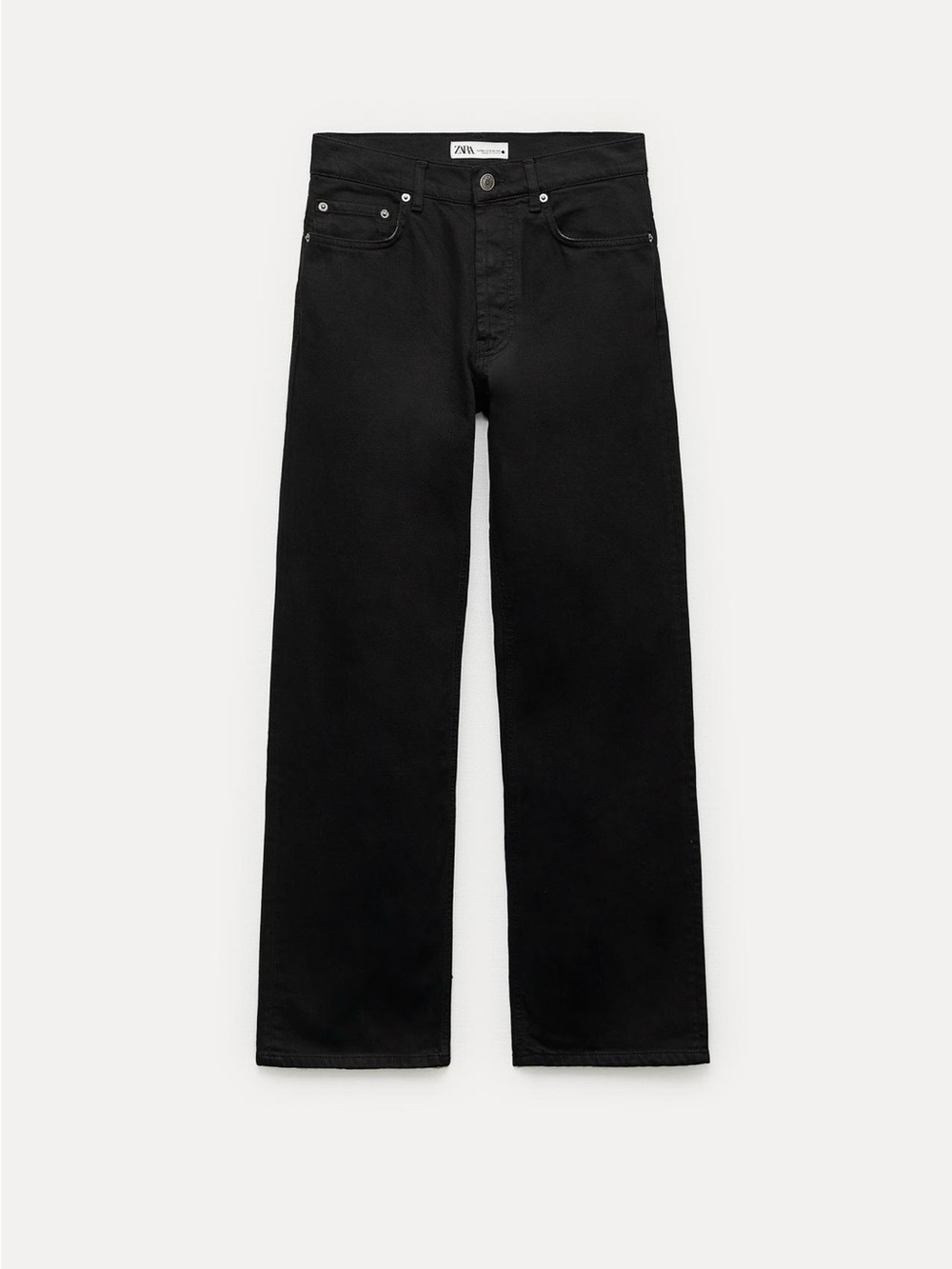 ZARA Black Straight-Leg Jeans